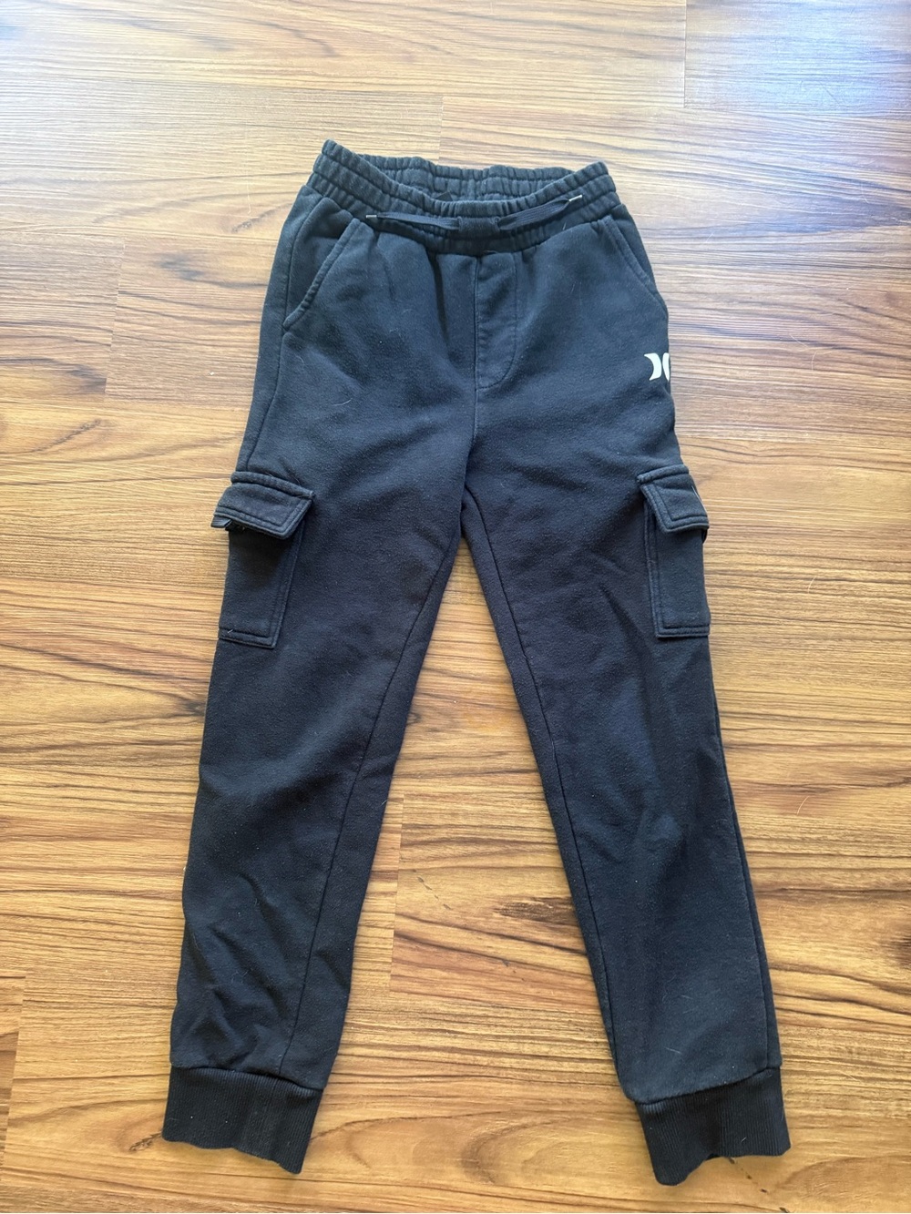 Hurley Black Kids Cargo Joggers with Logo Detail